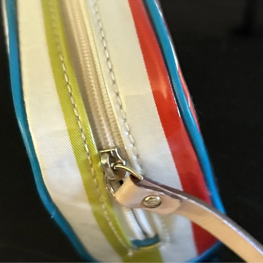 Kate Spade New York St. Elmo Stripe Small Henrietta Cosmetic Bag.